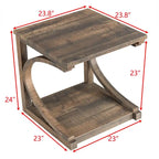 Couchtisch aus Massivholz mit Ablagefach
