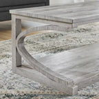 Couchtisch aus Massivholz mit Ablagefach