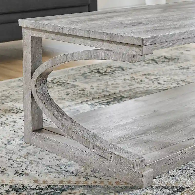 Couchtisch aus Massivholz mit Ablagefach