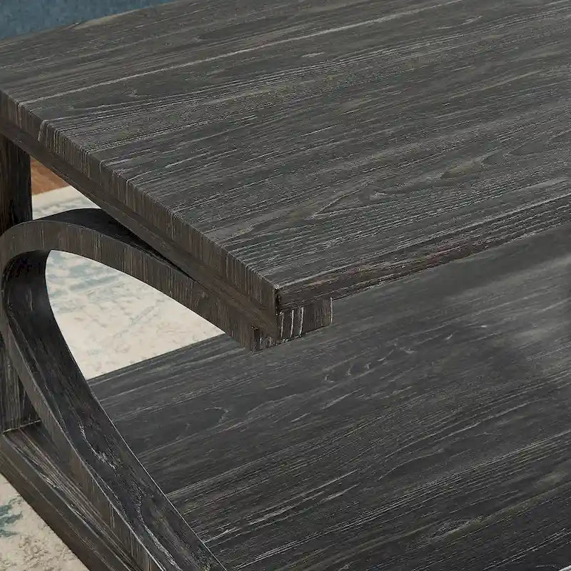 Couchtisch aus Massivholz mit Ablagefach