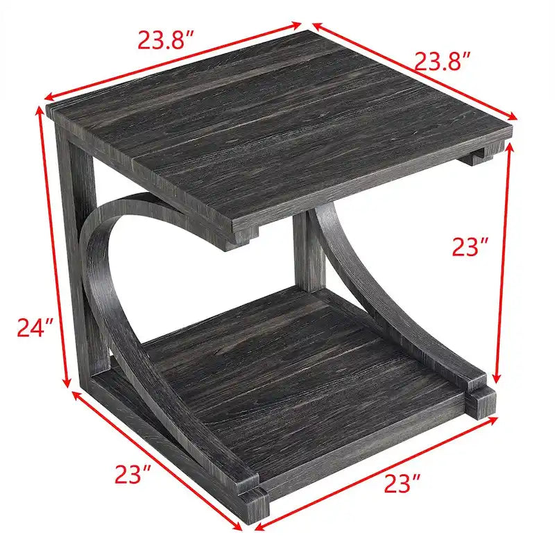 Couchtisch aus Massivholz mit Ablagefach
