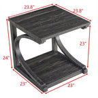 Couchtisch aus Massivholz mit Ablagefach